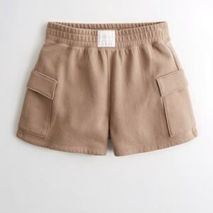 [Hollister] Brown Ultra High Rise Soft Cargo Shorts- XS